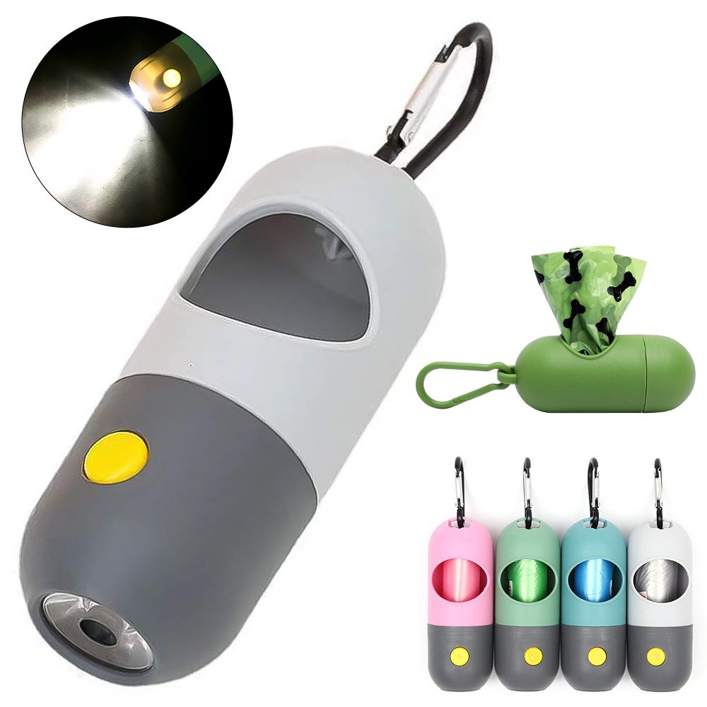 f7980637-1a74-4c33-8286-0240e7434078.jpg Led Light Pet Waste Bag Dispenser For Dogs Cats Dog Poop Scooper Bags Waste Bags Holder Dispensers Pet Clean Accessories - Image 1