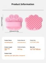 Silicone Pet Bath & Massage Brush for Cats & Dogs